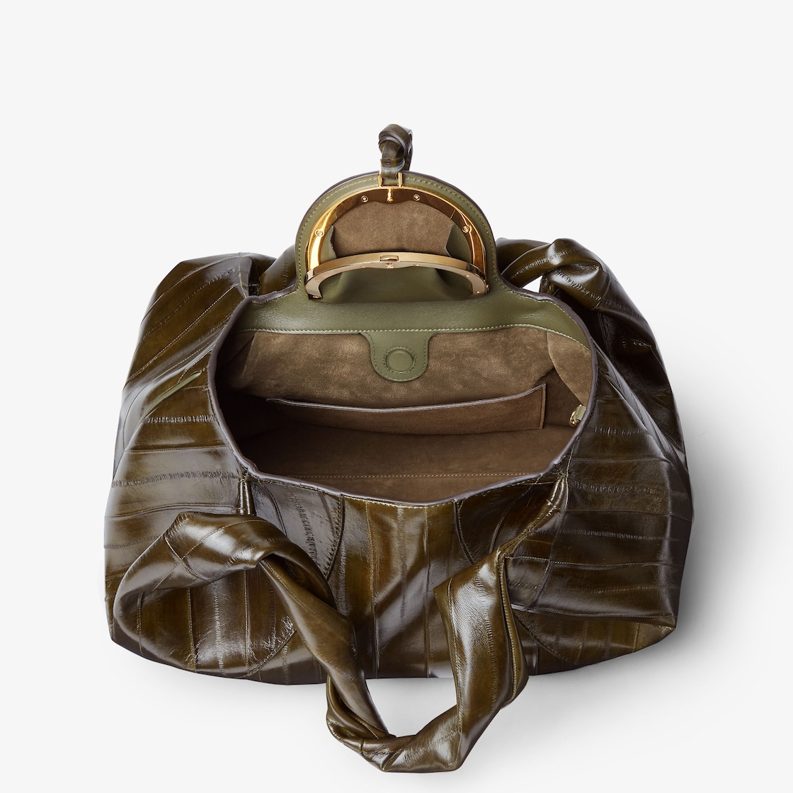 FENDI Spy Olive green inlaid hagfish leather bag - Image 2